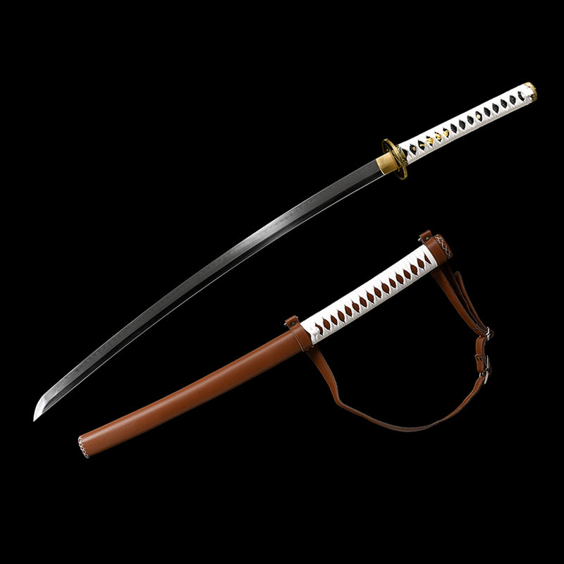 Hand Forged Walking Dead Sword Michonne's Katana Zombie Killer 1095 Carbon Steel Clay Tempered 