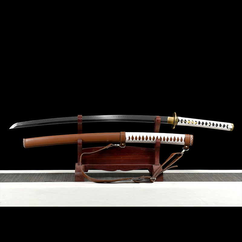 Hand Forged Walking Dead Sword Michonne's Katana Zombie Killer 1095 Carbon Steel Clay Tempered 