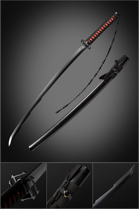 anime sword New Tensa Zangetsu ichigo bankai sword 1060 carbon steel bleach characters ichigo kurosaki-QQ-01302-U-UU COOLKATANA