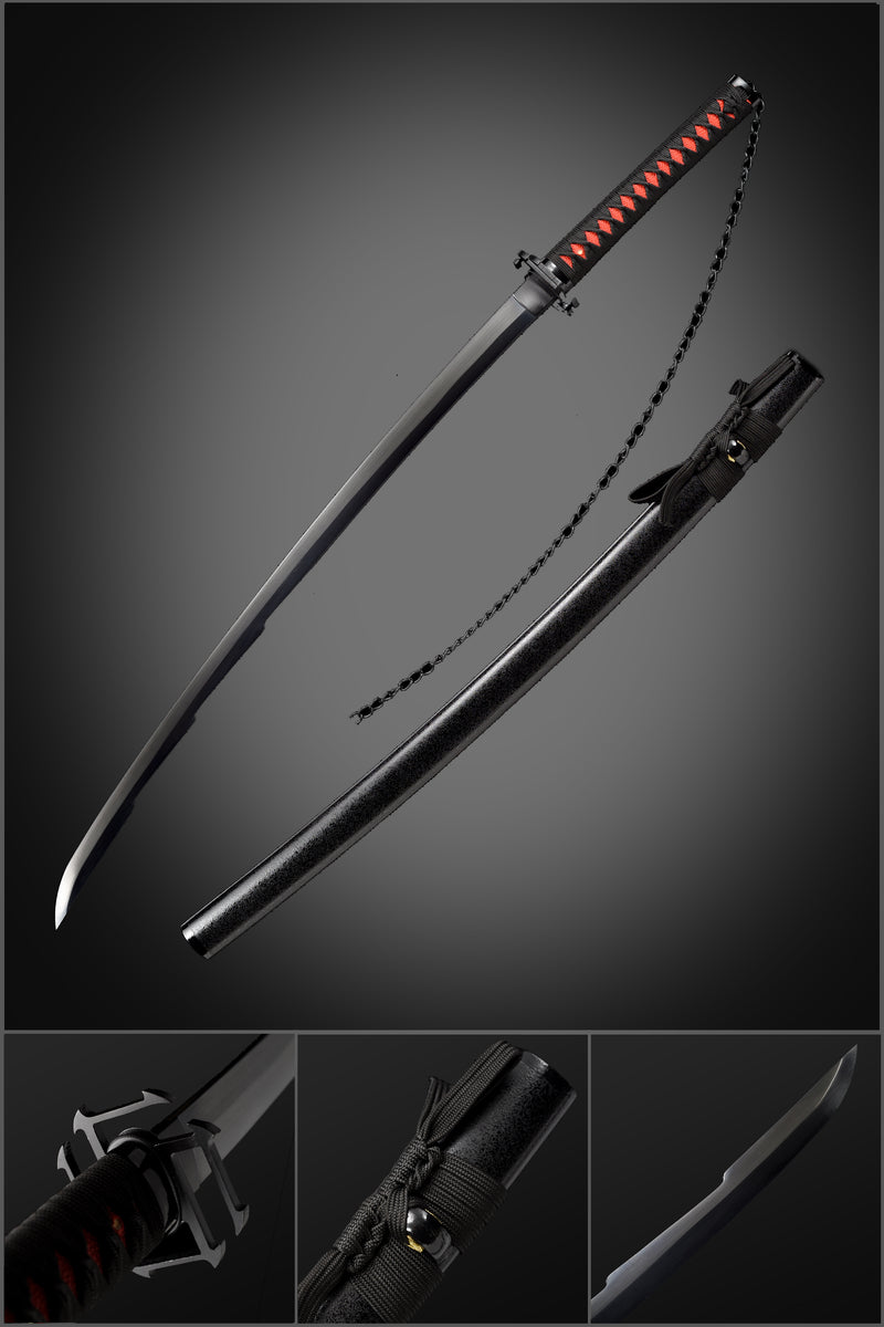 Anime Bleach Ichigo Kurosaki Bankai Sword New Tensa Zangetsu Katana 
