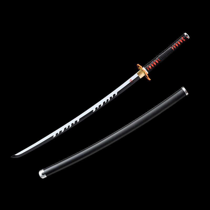 1095 High Carbon Steel Tanjiro Sword | Black Nichirin Katana 