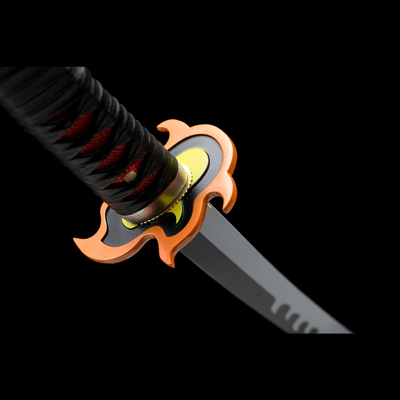 1095 High Carbon Steel Tanjiro Sword | Black Nichirin Katana 