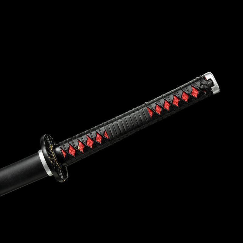 1095 Kohlenstoffstahl Schwarzer Dämonentöter Tanjiro Nichirin Katana Schwert 