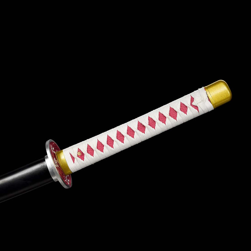 Demon Slayer Tsuyuri Kanao Nichirin Katana Sword with Full Tang Red Blade 