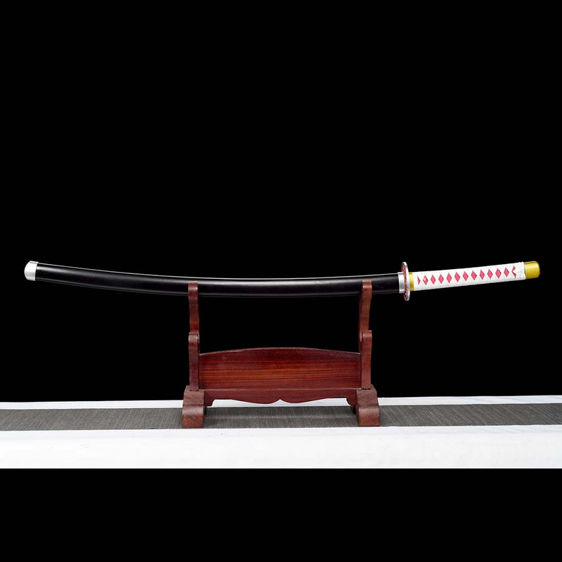 Demon Slayer Tsuyuri Kanao Nichirin Katana Sword with Full Tang Red Blade 