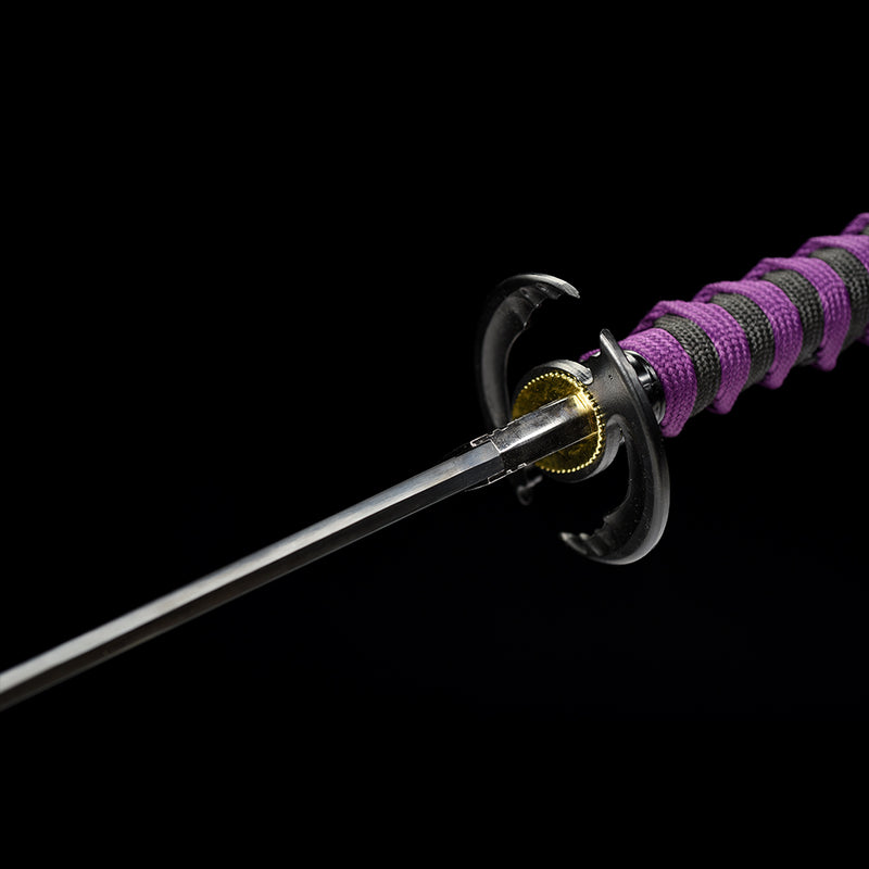 1095 Kohlenstoffstahl Black Demon Slayer Nichirin Katana Schwert 
