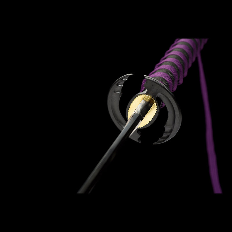 1095 Kohlenstoffstahl Black Demon Slayer Nichirin Katana Schwert 