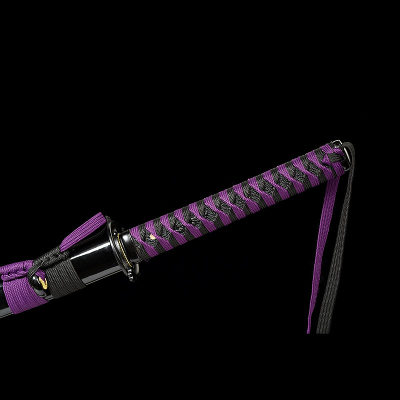 1095 Kohlenstoffstahl Black Demon Slayer Nichirin Katana Schwert 