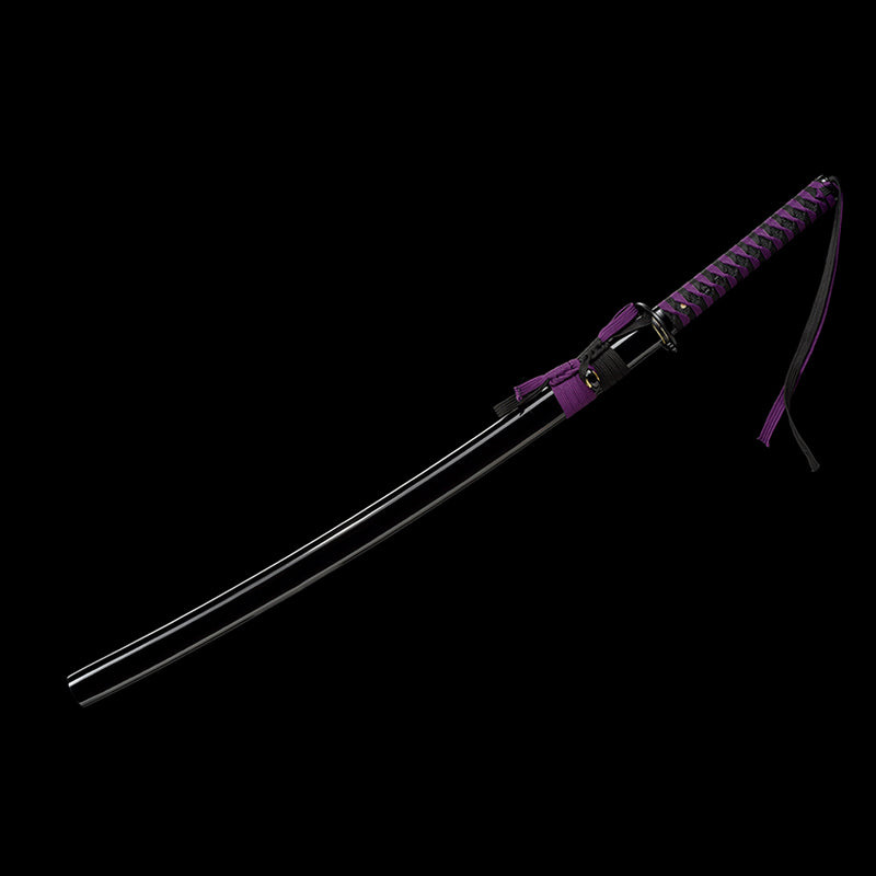 1095 Kohlenstoffstahl Black Demon Slayer Nichirin Katana Schwert 