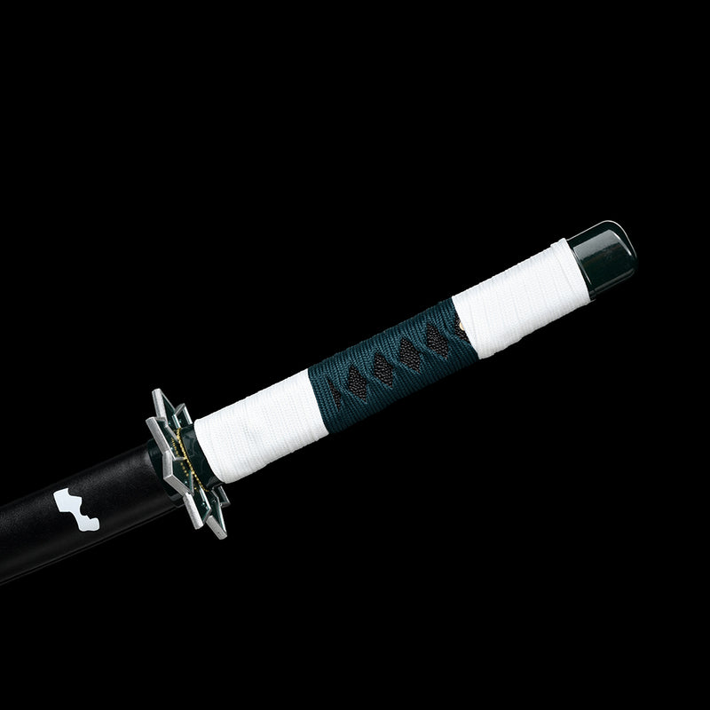 1095 High Carbon Steel Black Demon Slayer Sanemi Shinazugawa Nichirin Katana Sword 