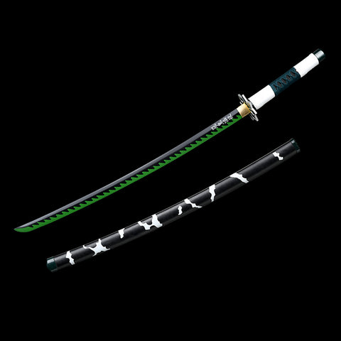 Anime sword demon slayer characters Sanemi Shinazugawa 1095 High Carbon Steel Black Blade QQ-0107 18