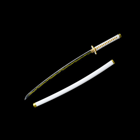 Anime sword demon slayer characters Zenitsu Agatsuma katana 1095 High Carbon Steel Blade QQ-0100 19