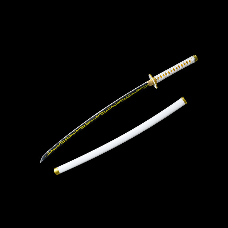 1095 High Carbon Steel Anime Katana Demon Slayer Zenitsu Agatsuma Katana Sword 