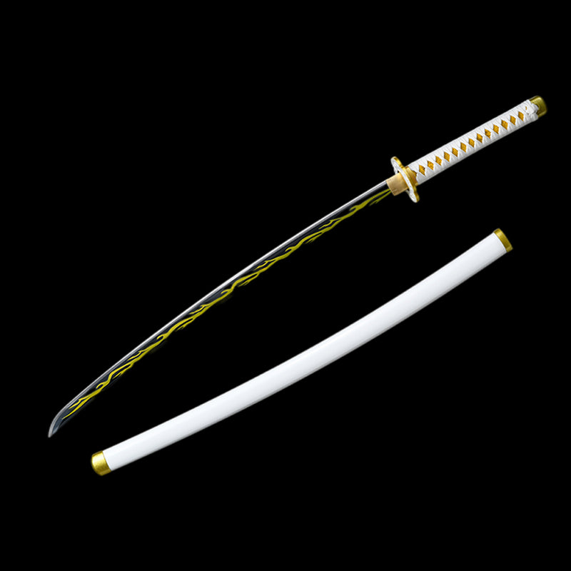 1095 High Carbon Steel Anime Katana Demon Slayer Zenitsu Agatsuma Katana Sword 