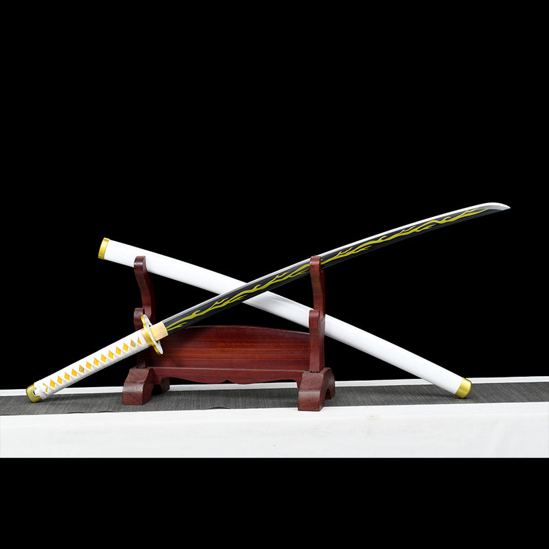 1095 High Carbon Steel Anime Katana Demon Slayer Zenitsu Agatsuma Katana Sword 