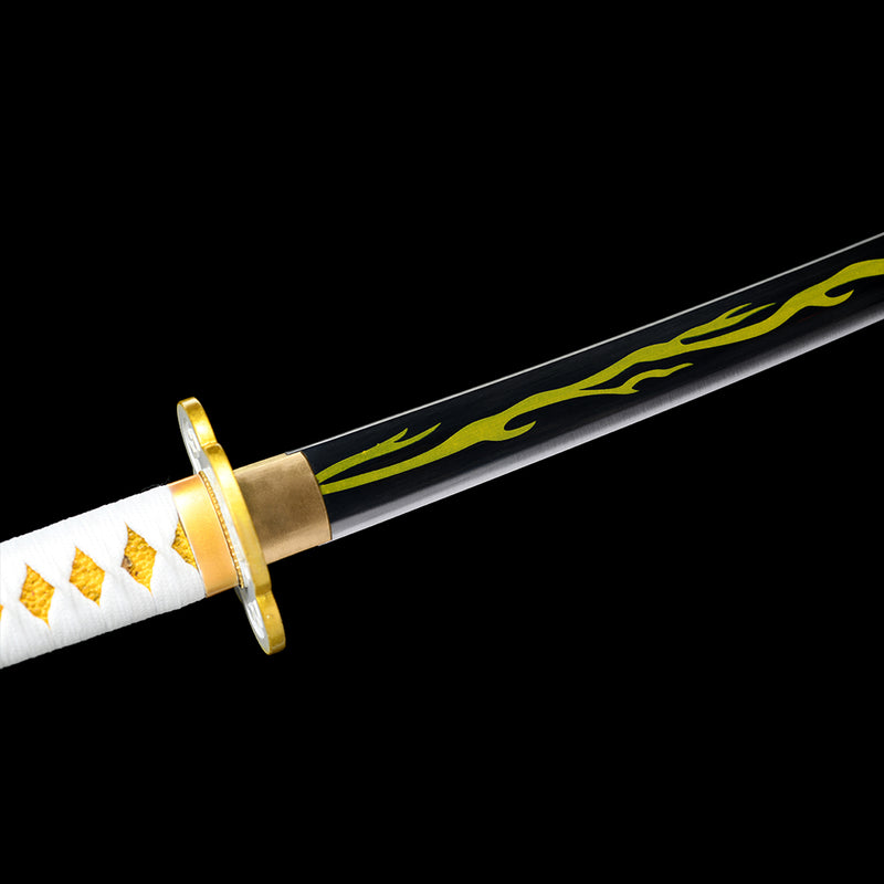 1095 High Carbon Steel Anime Katana Demon Slayer Zenitsu Agatsuma Katana Sword 