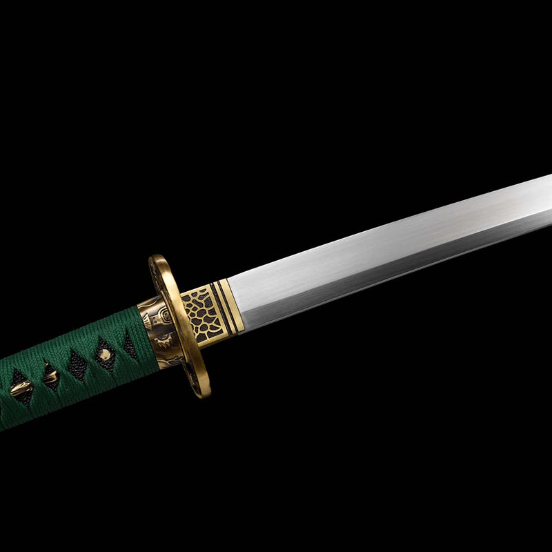 1060 Carbon Steel Full Tang Blade Dragon Sparrow Blade Katana Sword with Engraved Saya 