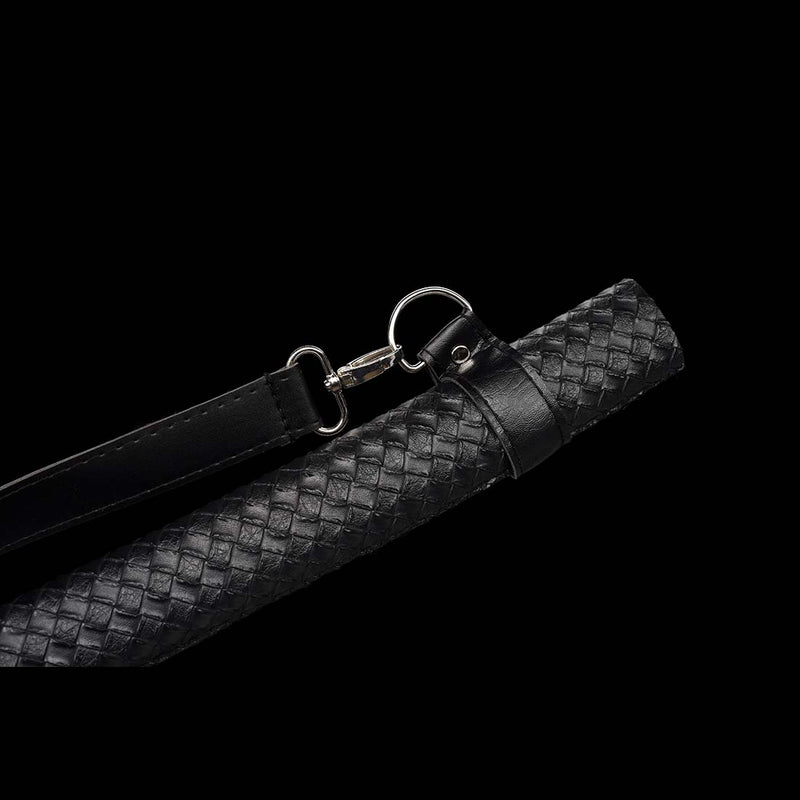 Japanese Katana Sword with Black Saya and 1060 Carbon Steel Full Tang Blade 