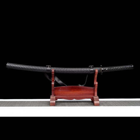 Cool Full Tang Blade Japanese Katana Sword with Black Saya-QQ-0125-U