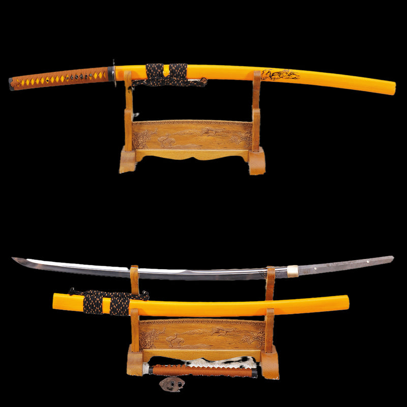 Handmade Japanese Katana Sword 1095 Carbon Steel Iron Tsuba Grim Reape 