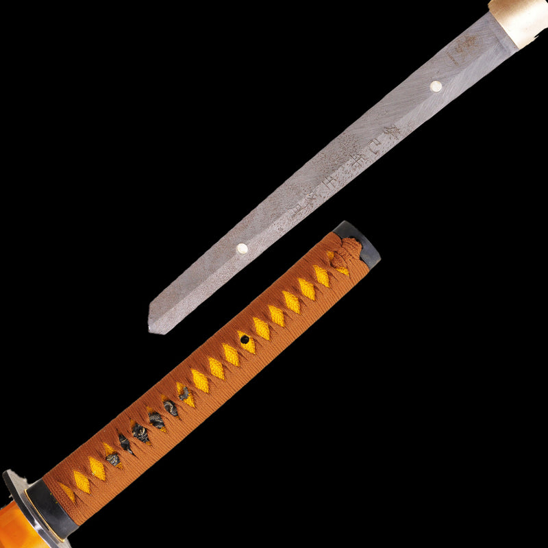 Handmade Japanese Katana Sword 1095 Carbon Steel Iron Tsuba Grim Reape 