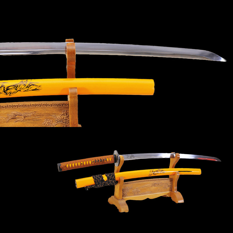 Handmade Japanese Katana Sword 1095 Carbon Steel Iron Tsuba Grim Reape 