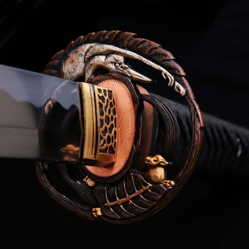 Handmade Japanese Katana Sword 1095 High Carbon Steel Abrasived Hamon  