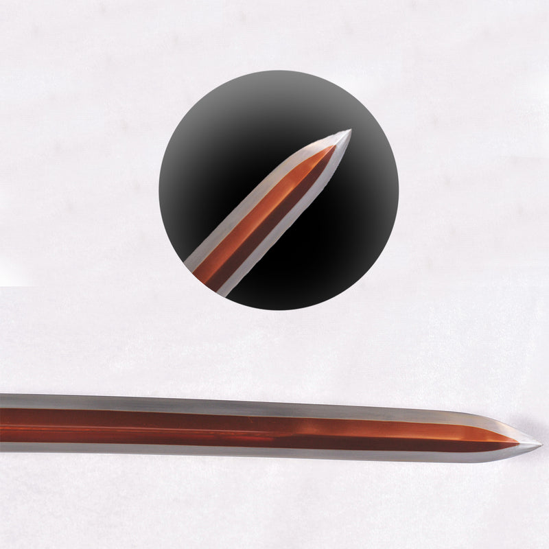 Handgefertigtes japanisches Katana Schwert 1095 Stahl Kogarasu-Maru Double Edge Red Blade Battle Ready - COOLKATANA 