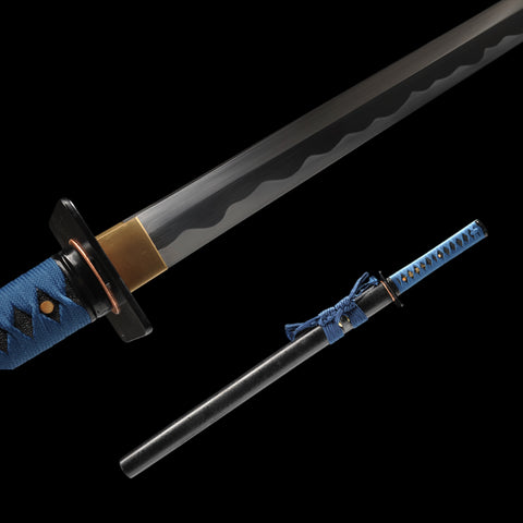 Handmade Japanese Ninja Sword Straight Blade Ninjato 1095 High Carbon Steel Full Tang Iron Tsuba-COOLKATANA-SL-1238-U