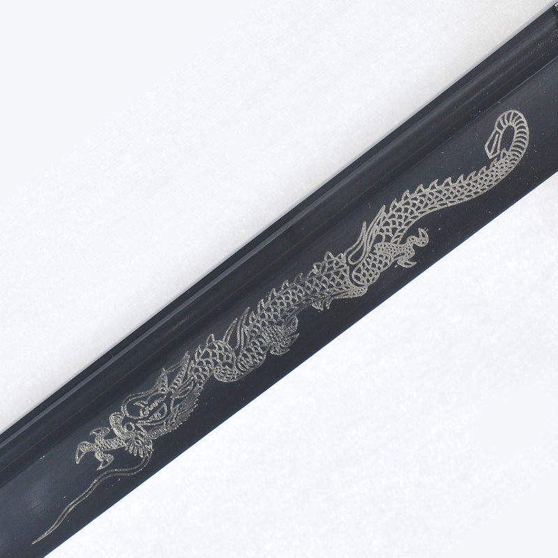 Handmade Japanese Ninja Sword Straight Blade Ninjato Folded Steel Blac 
