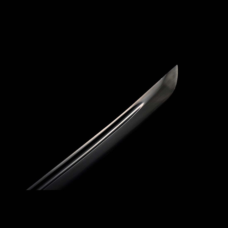 Japanese Gunto 1060 Carbon Steel Black Blade Katana Sword with Bo-hi Rosewood Saya 