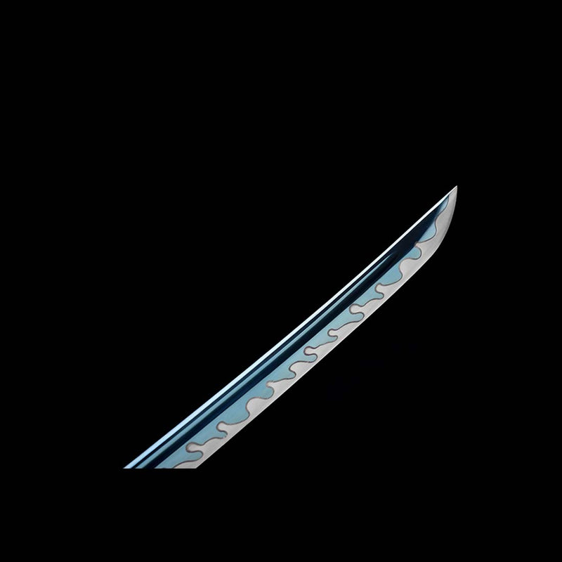 Replik eines Kommandoschwerts aus dem 2. Weltkrieg, japanisches Samurai-Katana aus 9260er Federstahl mit durchgehendem Erl 