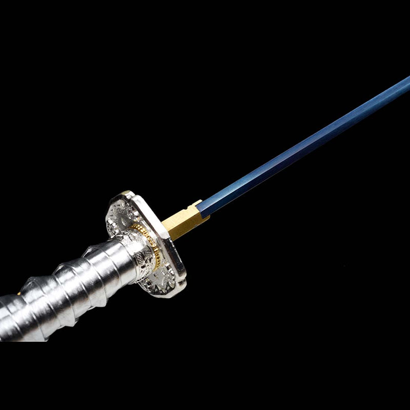 Replik eines Kommandoschwerts aus dem 2. Weltkrieg, japanisches Samurai-Katana aus 9260er Federstahl mit durchgehendem Erl 