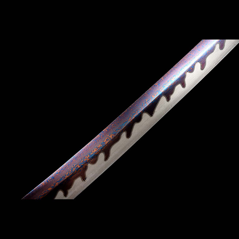 Regulus Sword Replica Folded Steel Full Tang Fire PatternJapanese Samurai Katana 