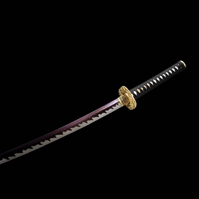 Regulus Sword Replica Folded Steel Full Tang Fire PatternJapanese Samurai Katana 