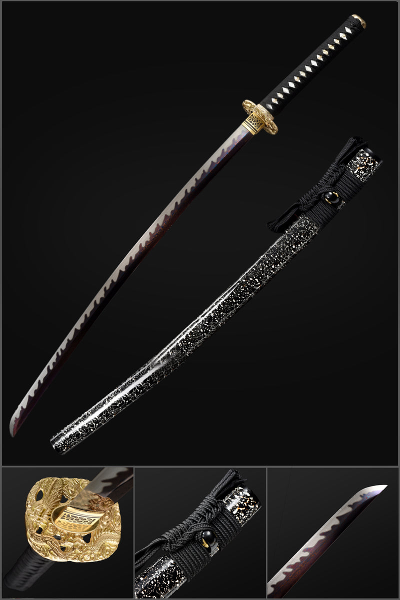 Regulus Sword Replica Folded Steel Full Tang Fire PatternJapanese Samurai Katana 