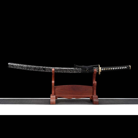 Handmade Japanese Samurai Katana, Regulus Sword Folded Steel Full Tang Fire Pattern Grinding Blade Painting Saya-COOLKATANA-QQ-0219-U