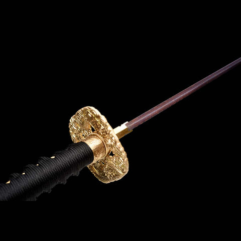 Handmade Japanese Samurai Katana, Regulus Sword Folded Steel Full Tang Fire Pattern Grinding Blade Painting Saya-COOLKATANA-QQ-0219-U