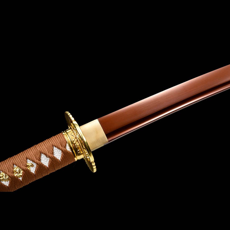 9260 Spring Steel Full Tang Red Blade Japanese Samurai Katana with Bo-hi 