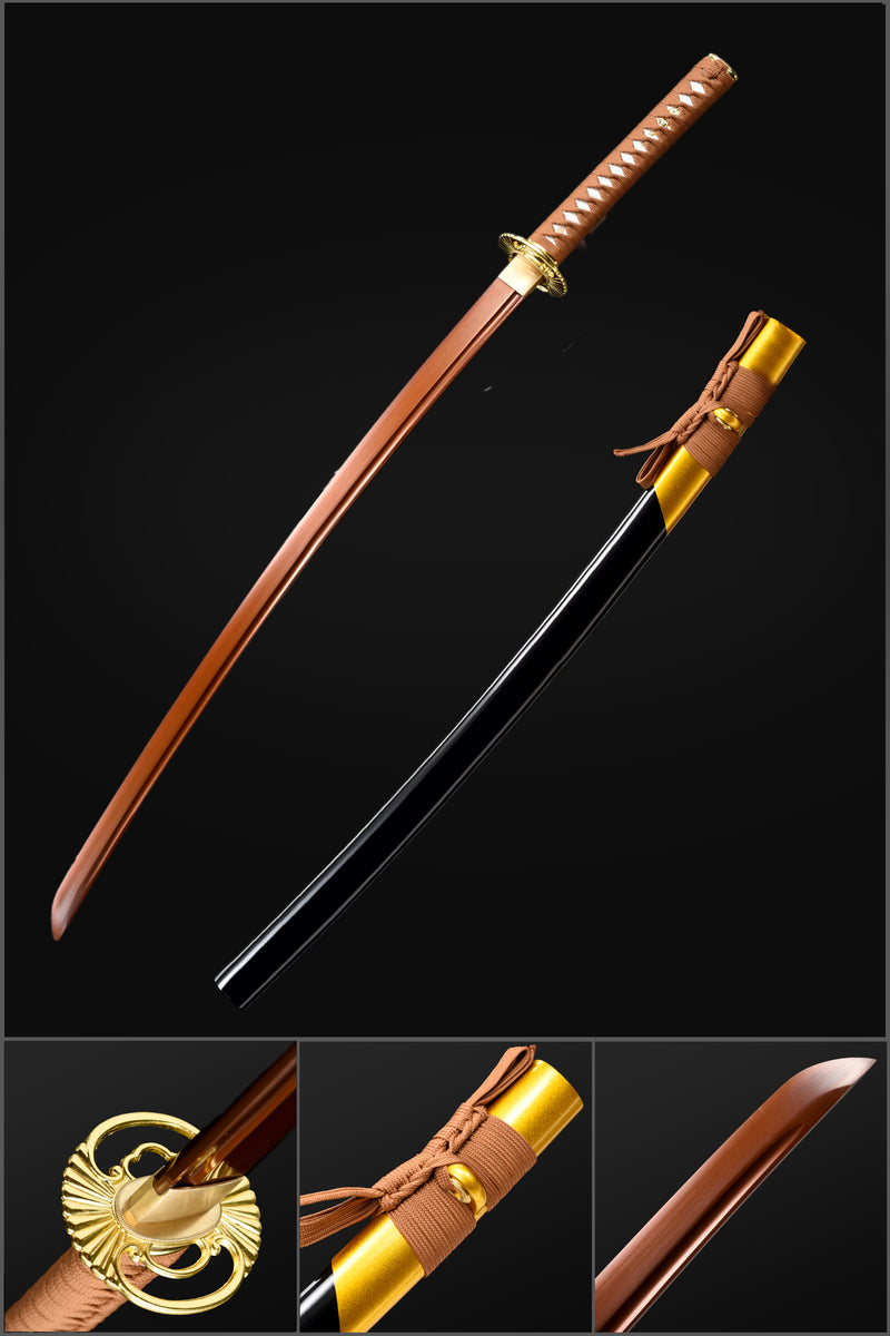 9260 Spring Steel Full Tang Red Blade Japanese Samurai Katana with Bo-hi 