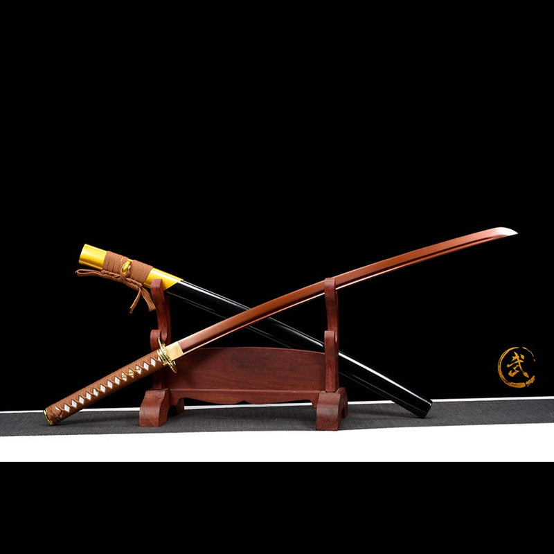 9260 Spring Steel Full Tang Red Blade Japanese Samurai Katana with Bo-hi 