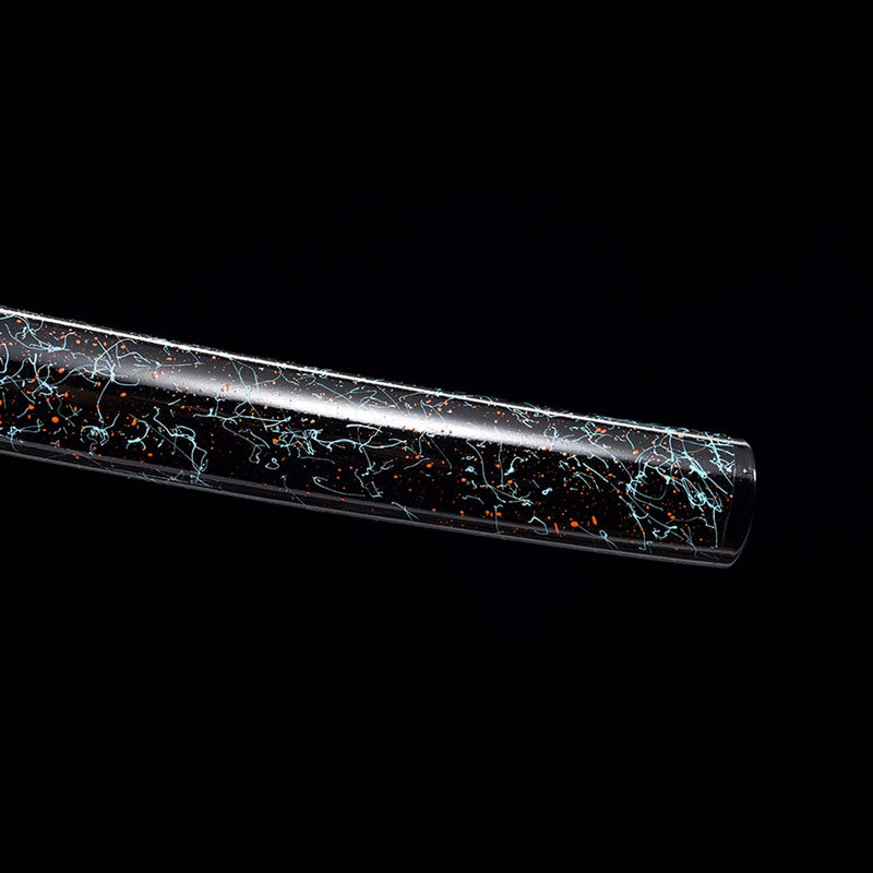 High Manganese Steel Full Tang Blue Japanese Katana Sword with Stripe Saya Python Tusba 