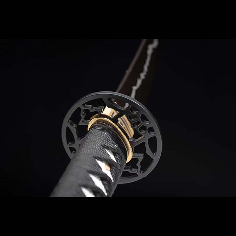 Japanese Purple Thunder Blade Samurai Sword Tsuba-QQ-0237-U