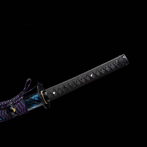 Black Blade Double Narrow Bo-hi Sword Tsuka-QQ-0230-U