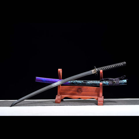 Handmade Double Narrow Bo-hi Purple Sword for Sale-QQ-0230-U