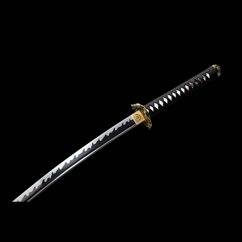 High manganese Steel Fire Pattern Blade Full Tang Japanese Samurai Katana 