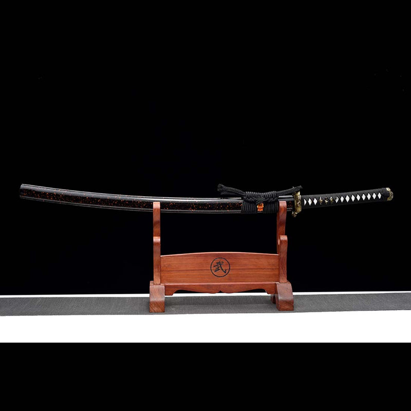 High manganese Steel Fire Pattern Blade Full Tang Japanese Samurai Katana 