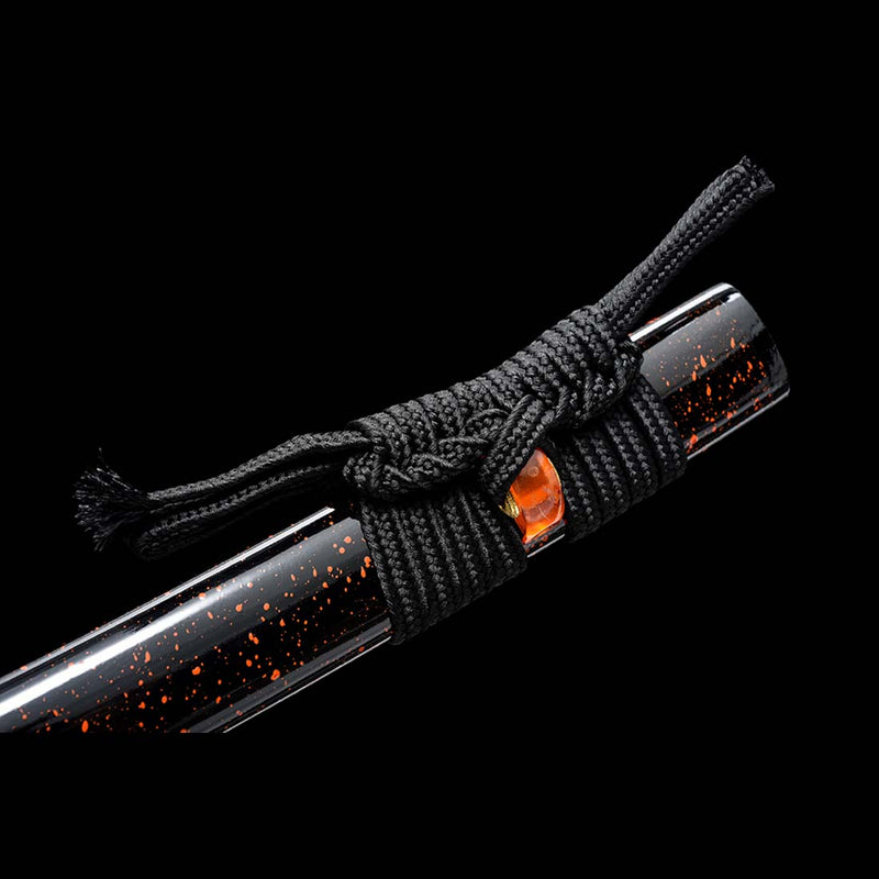 High manganese Steel Fire Pattern Blade Full Tang Japanese Samurai Katana 