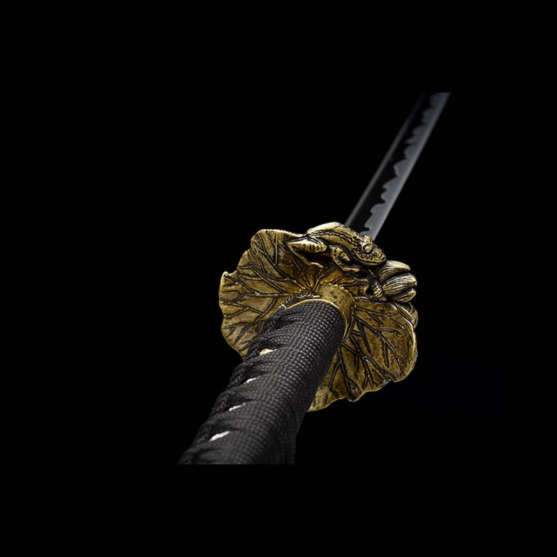 High manganese Steel Fire Pattern Blade Full Tang Japanese Samurai Katana 
