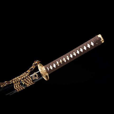 Handmade Japanese Samurai Katana, Ghost Valley Sword High Manganese Steel Full Tang Blade Skeleton Carving Saya-COOLKATANA-QQ-0247-U